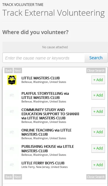 Select the project you want to donate to